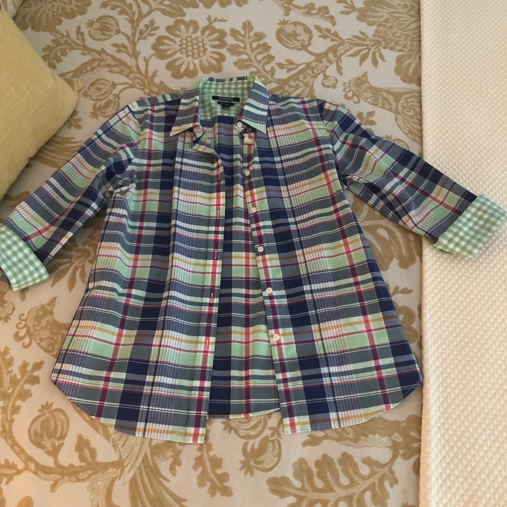 Chaps No Iron 3/4 Sleeve Blouse